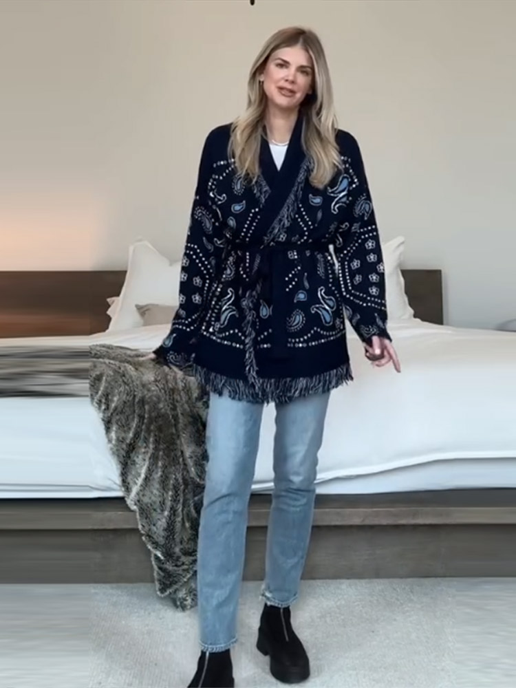 Tassel Fringe Trim - 2026 Sonbahar Kış Zarif Baskılı Püsküllü