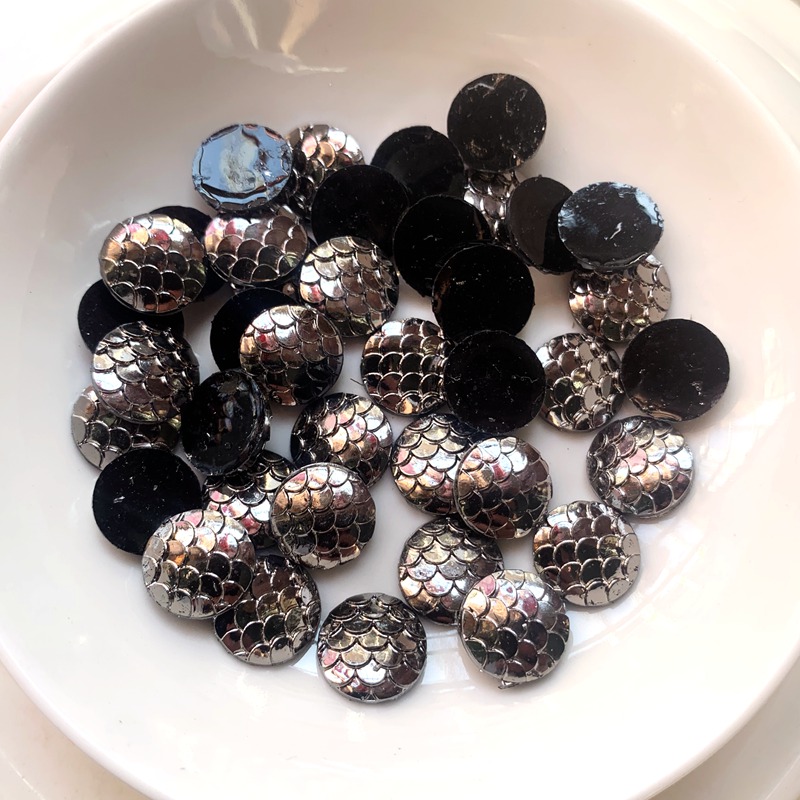 80 adet 12mm siyah metal renkl - Embellishment Glue Craft incelemesi ve fiyatı