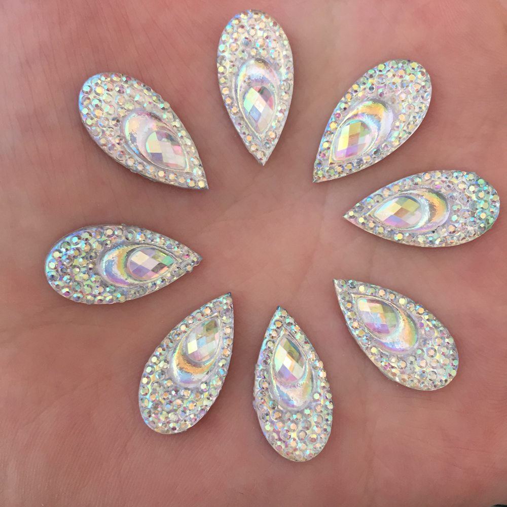 40 adet reçine 10*20mm gözyaşı - Embellishment Glue Craft incelemesi ve fiyatı