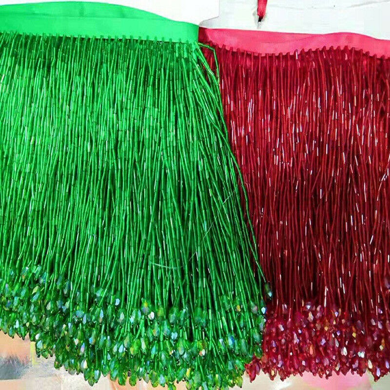 90x15cm kristal püskül dantel  - Beaded Trim Fringe incelemesi ve fiyatı