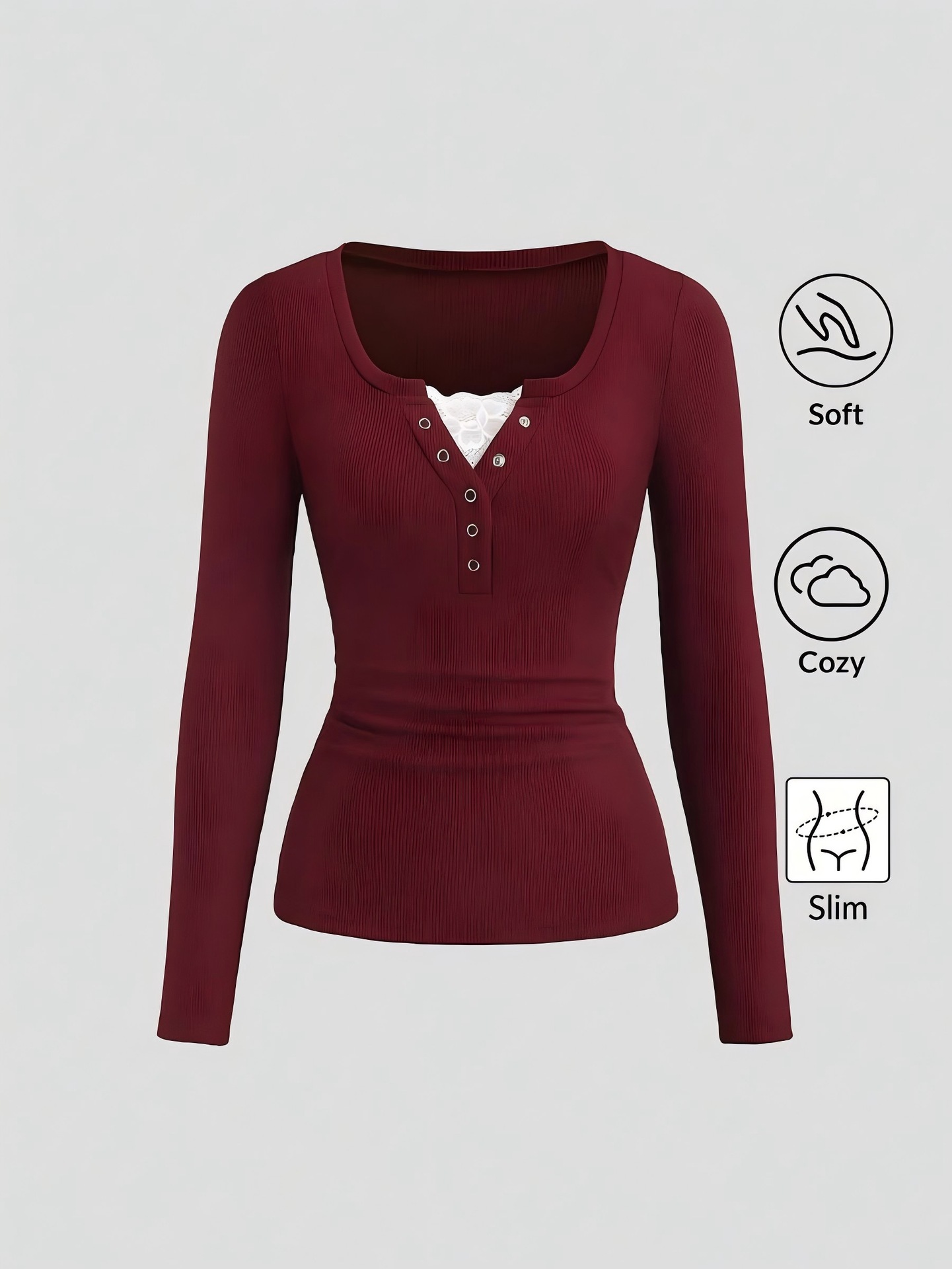 Kadın Amerikan Henley V Yaka D - Embellish Knit incelemesi ve fiyatı