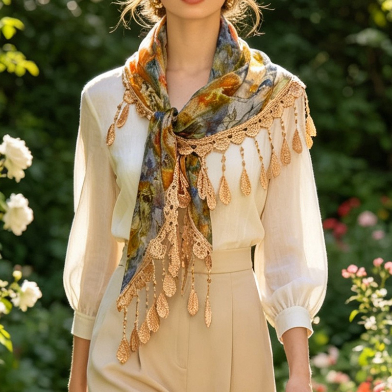Vintage Çiçekli Dantel Oyuklu  - Tassel Fringe Trim incelemesi ve fiyatı