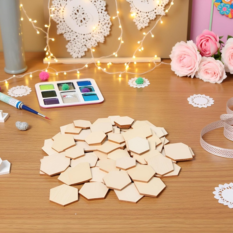 50 adet 4CM bitmemiş ahşap alt - Embellish Craft incelemesi ve fiyatı