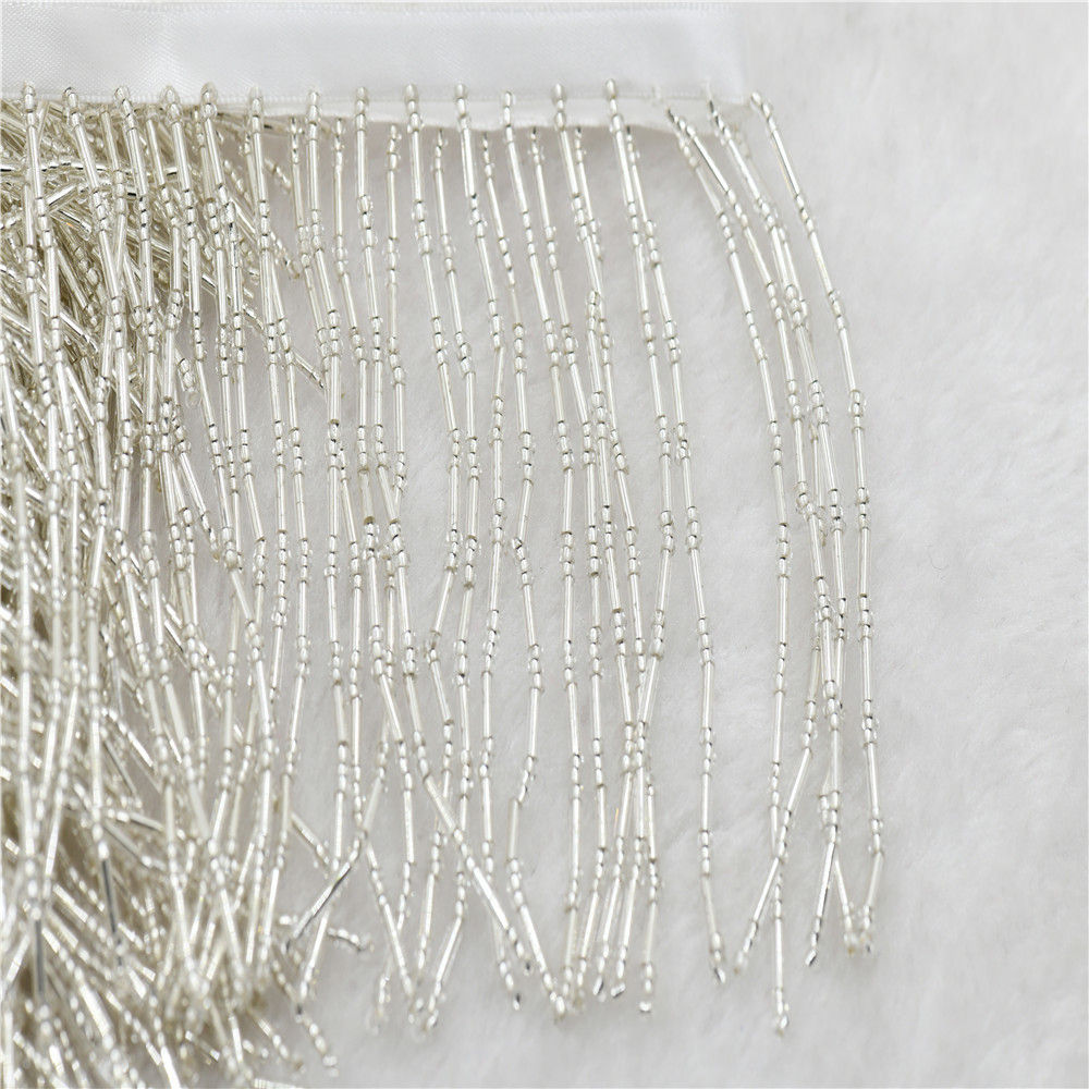 1 yard 10 cm genişliğinde cam  - Beaded Trim Fringe incelemesi ve fiyatı