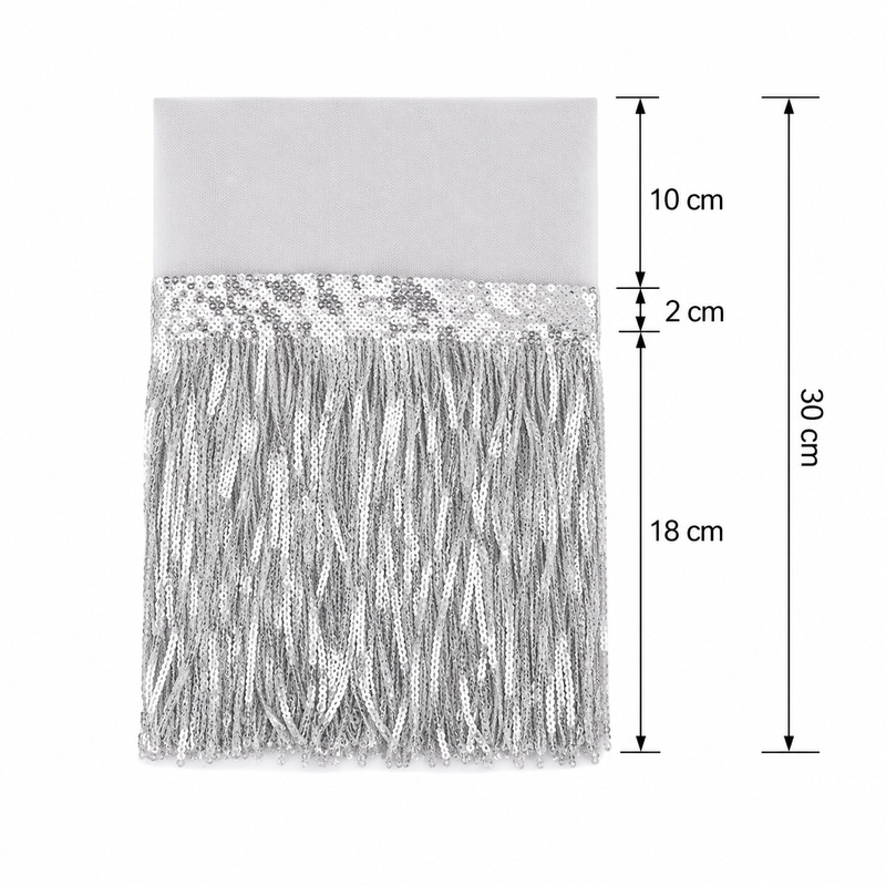 2/3/5/10 Yard 18cm Pul Payetli - Fringe Ribbon Sewing incelemesi ve fiyatı