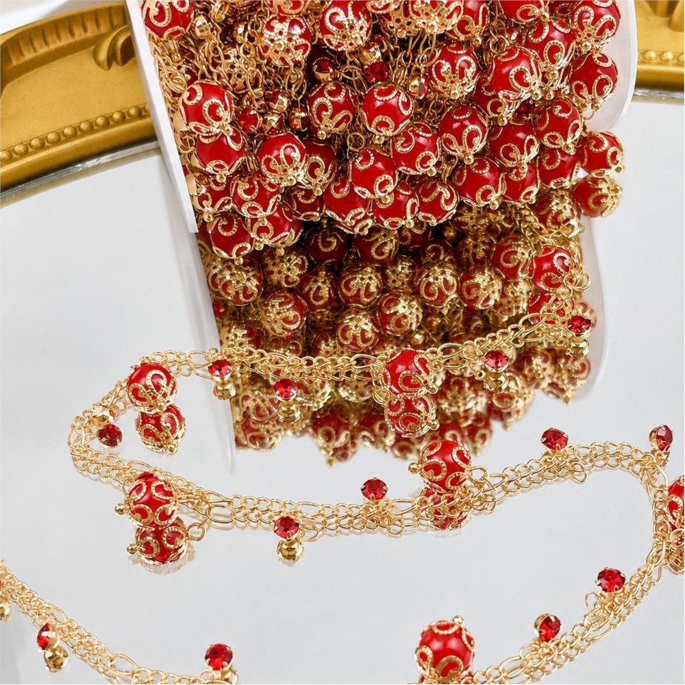 0,5 Metre/1 Metre Cam Boncuklu - Pearl Trim Chain incelemesi ve fiyatı