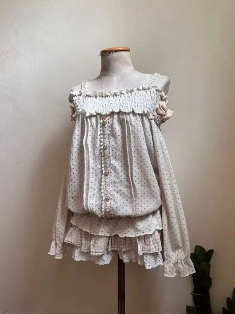 Tatlı Japon Vintage Mini Etek  - Elastic Lace Trim incelemesi ve fiyatı